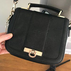 DKNY Beekman Leather Crossbody Purse Lizard Embossed